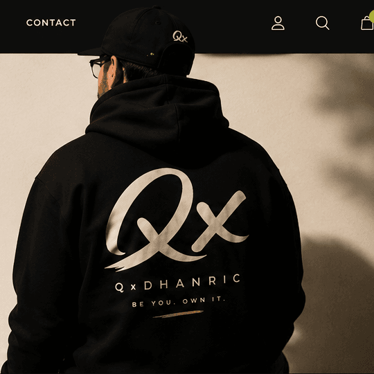 Featured QxDhanric signature black hoodie